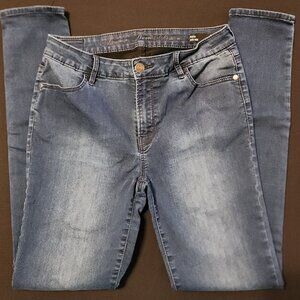 Buffalo David Bitton Size 29 Faith Jeans Mid Rise Super Skinny Stretch Dark Wash